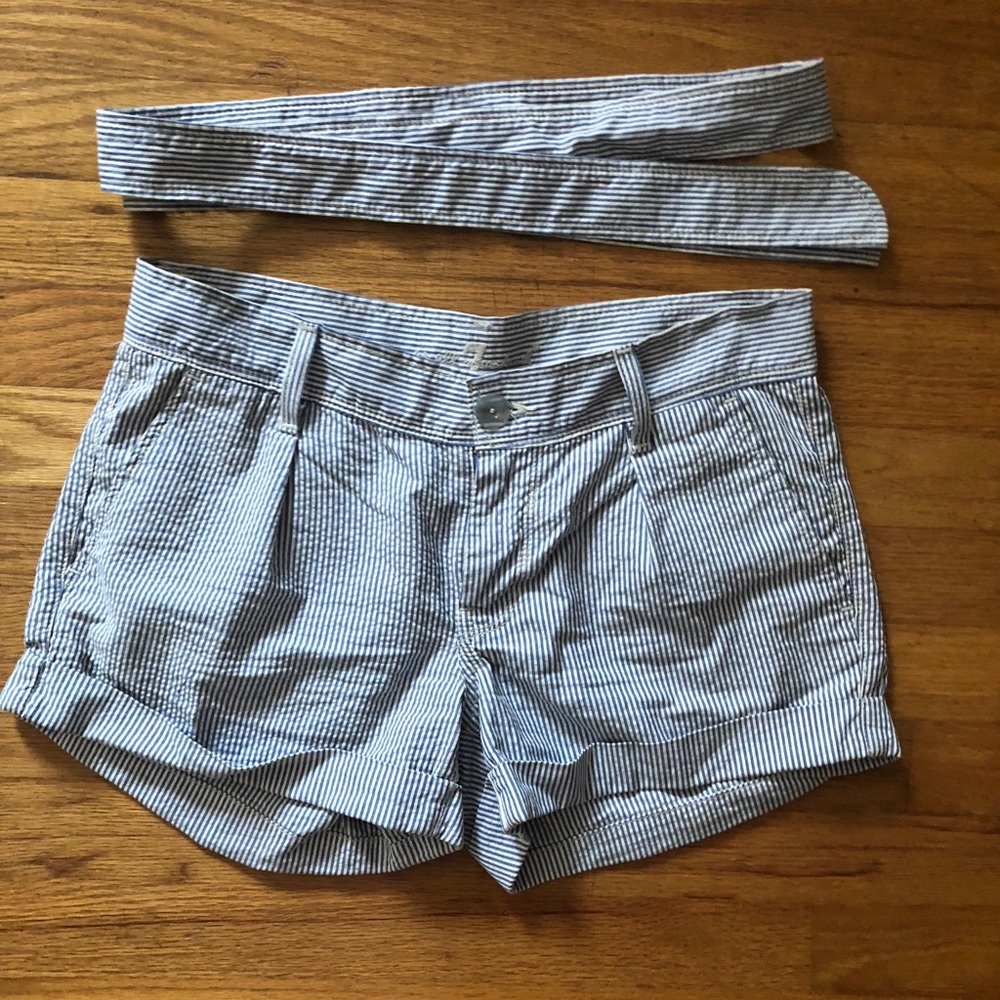 7 of all Mankind Seersucker Shorts 27